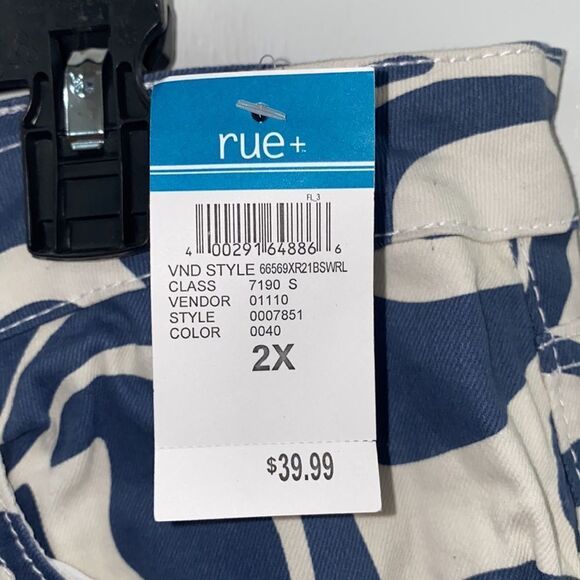 Super Cute Plus Size Blue Groovy Jeans - NWT💙🤍 - Picture 7 of 8